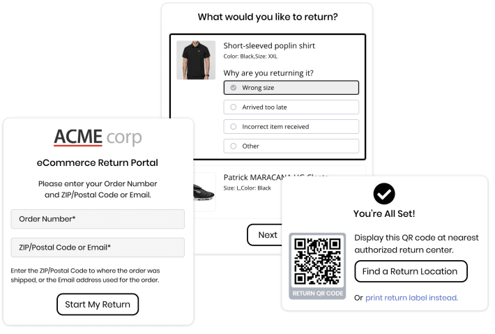 ecommerce returns solution. self serve returns automation
