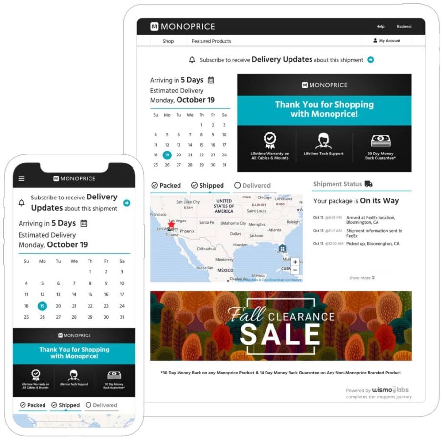 tracking page overview