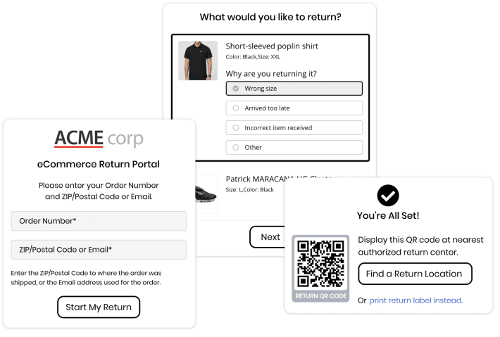 ecommerce returns solution. self serve returns automation